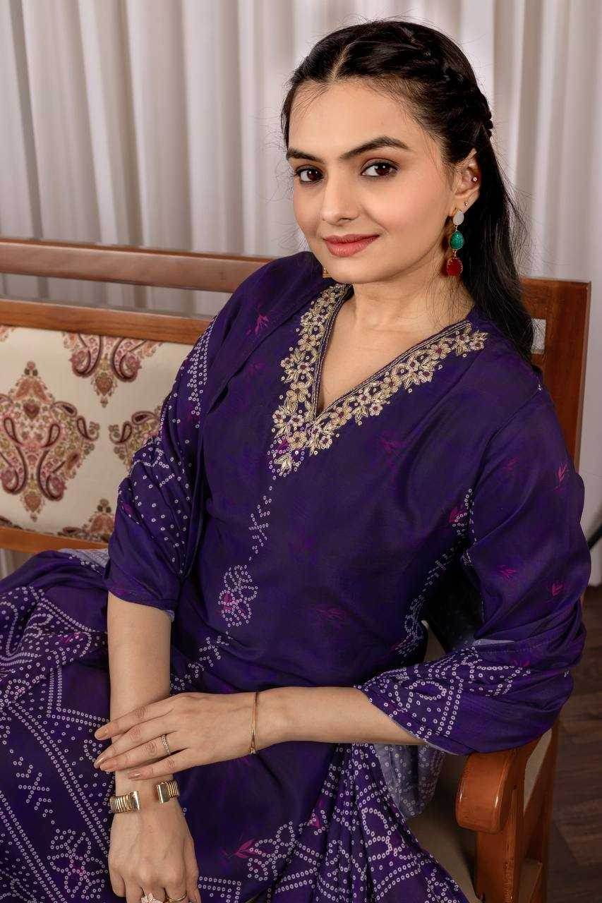 Muslin Silk Ladies Alia Cut Suit - MYLUXURY LANE ENTERPRISE