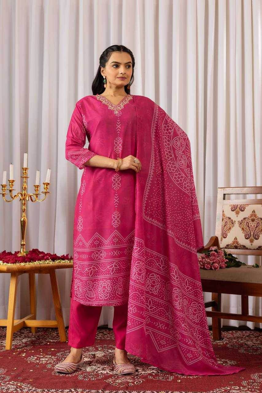 Muslin Silk Ladies Alia Cut Suit - MYLUXURY LANE ENTERPRISE