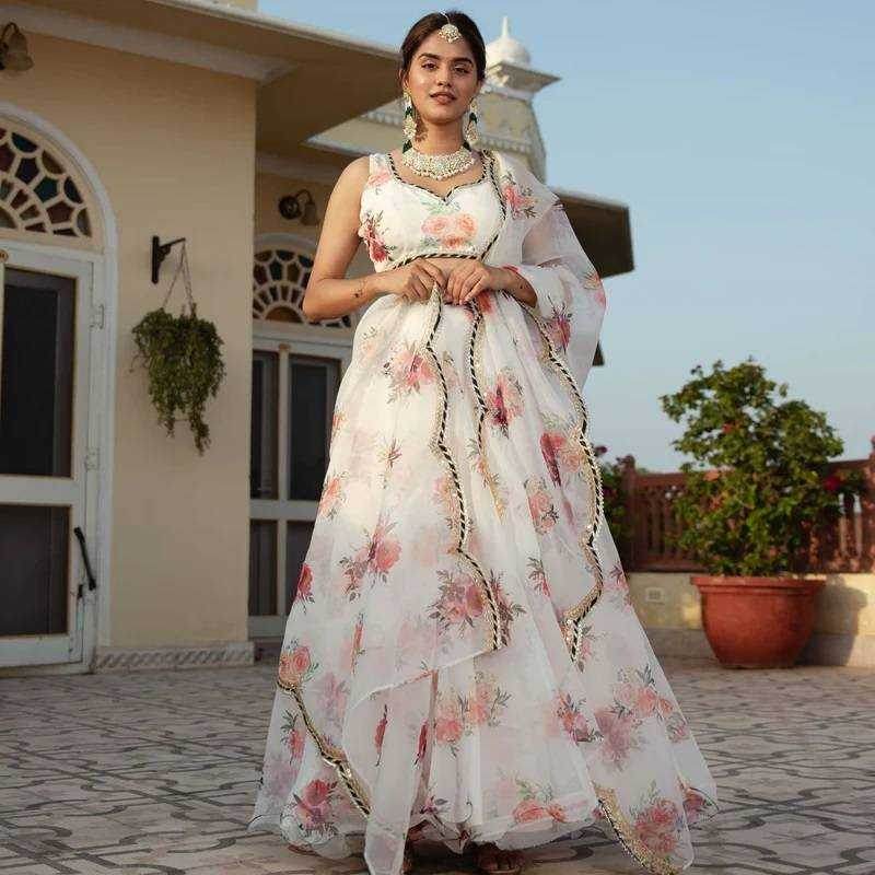 Net Designer Lehenga Choli Navratri Chaniya Choli - MYLUXURY LANE ENTERPRISE