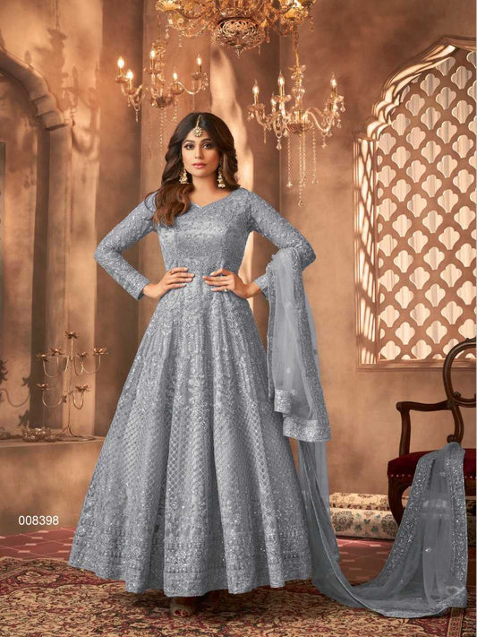 Net  Embroidery Sequin Gowns