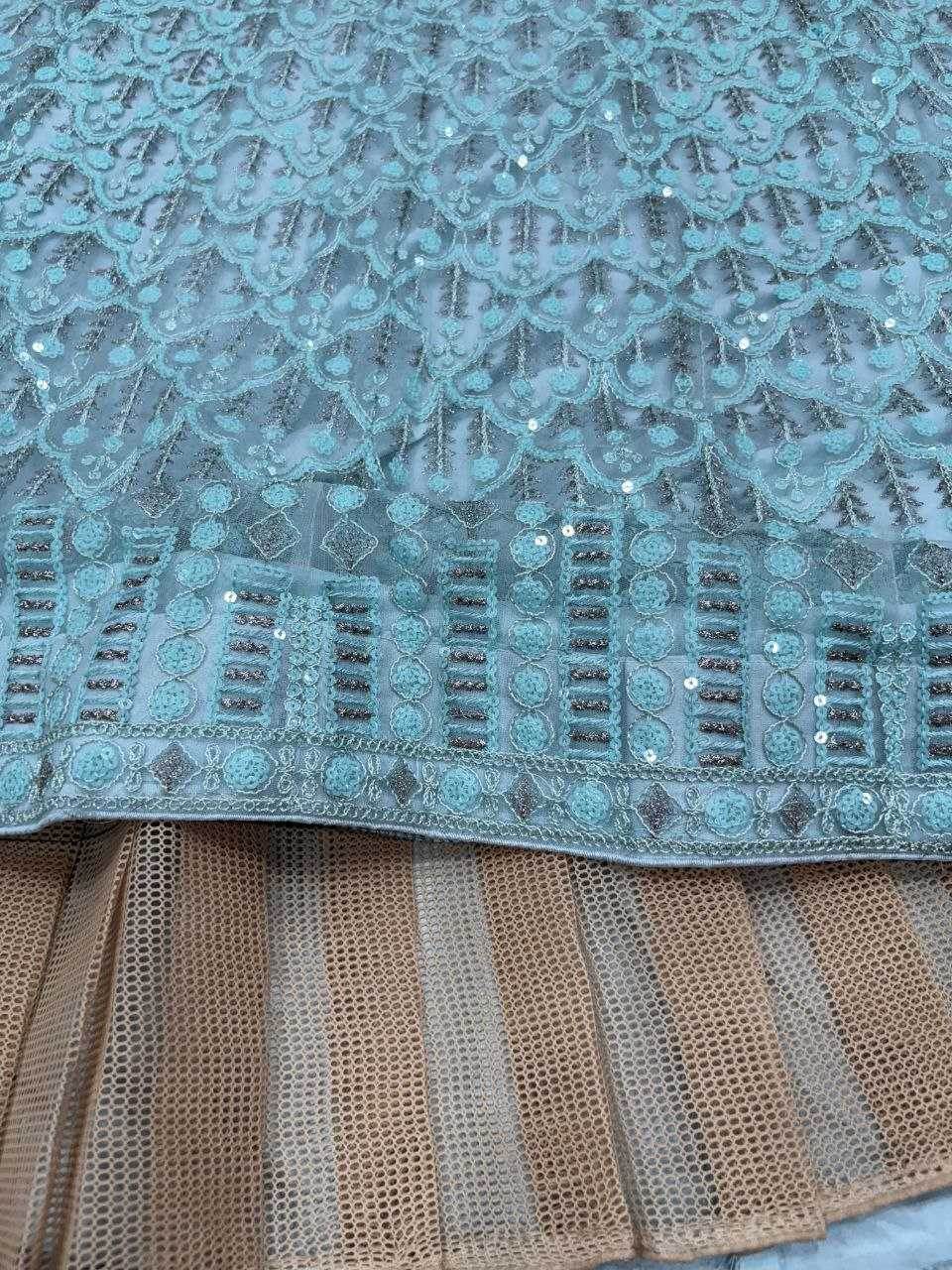 Net Designer Embroidered Lehenga - MYLUXURY LANE ENTERPRISE