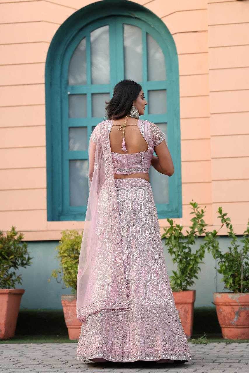 Net Engagement Sequins Lehenga Cancan - MYLUXURY LANE ENTERPRISE