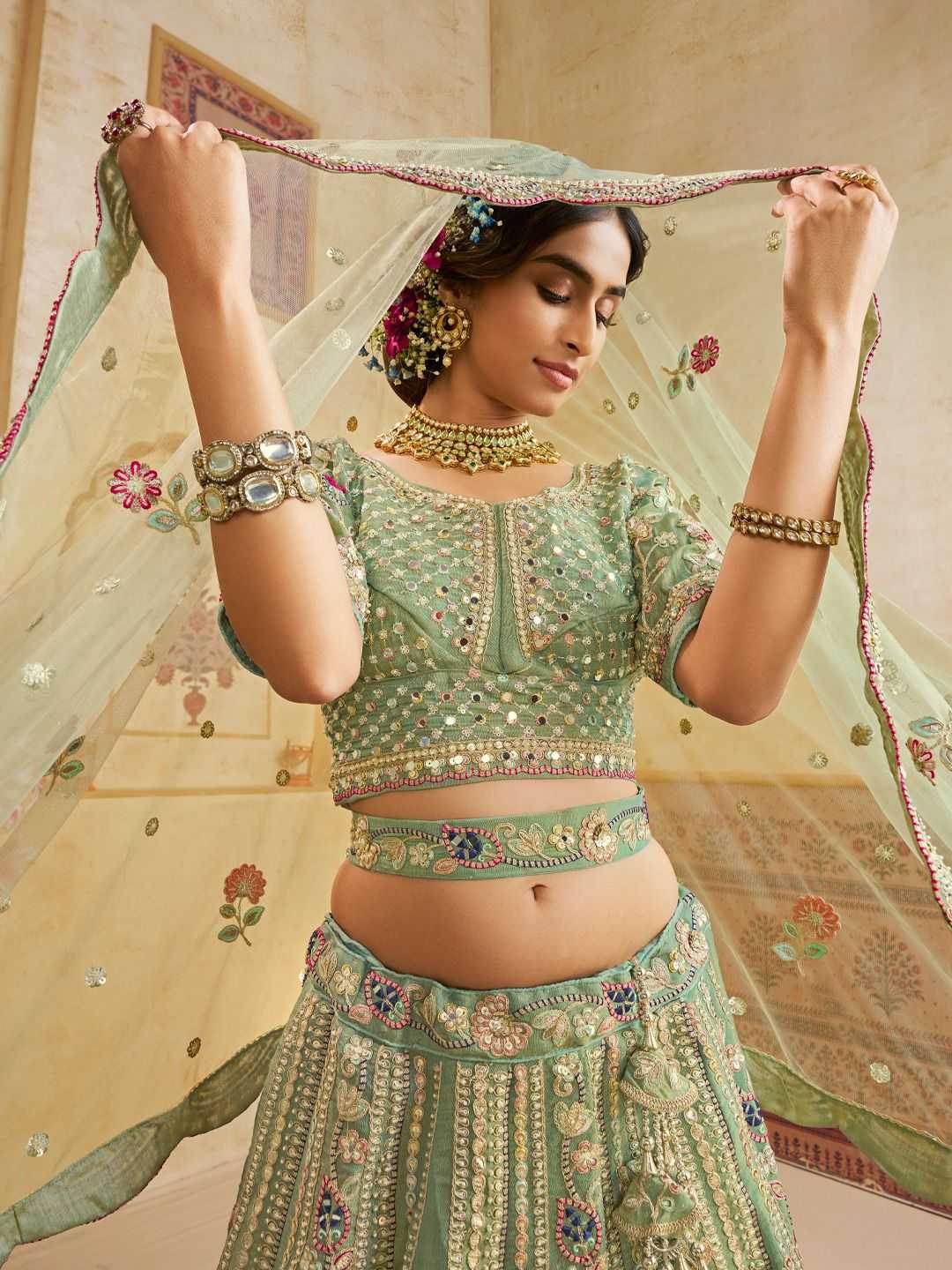 Net Designer Lehenga - MYLUXURY LANE ENTERPRISE