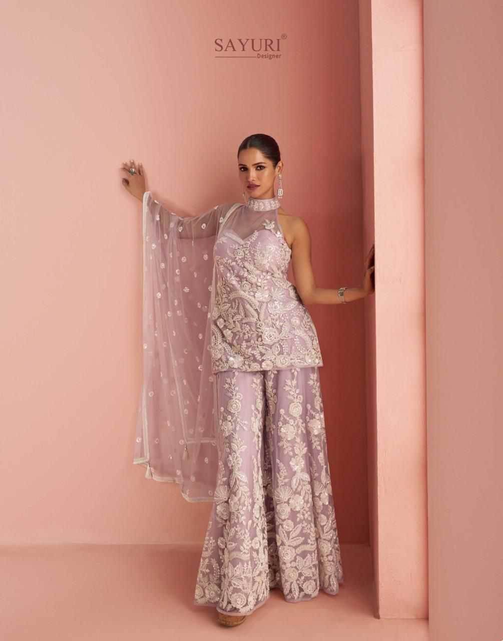 Net Palazzo Suit Sangeet Outfit - MYLUXURY LANE ENTERPRISE