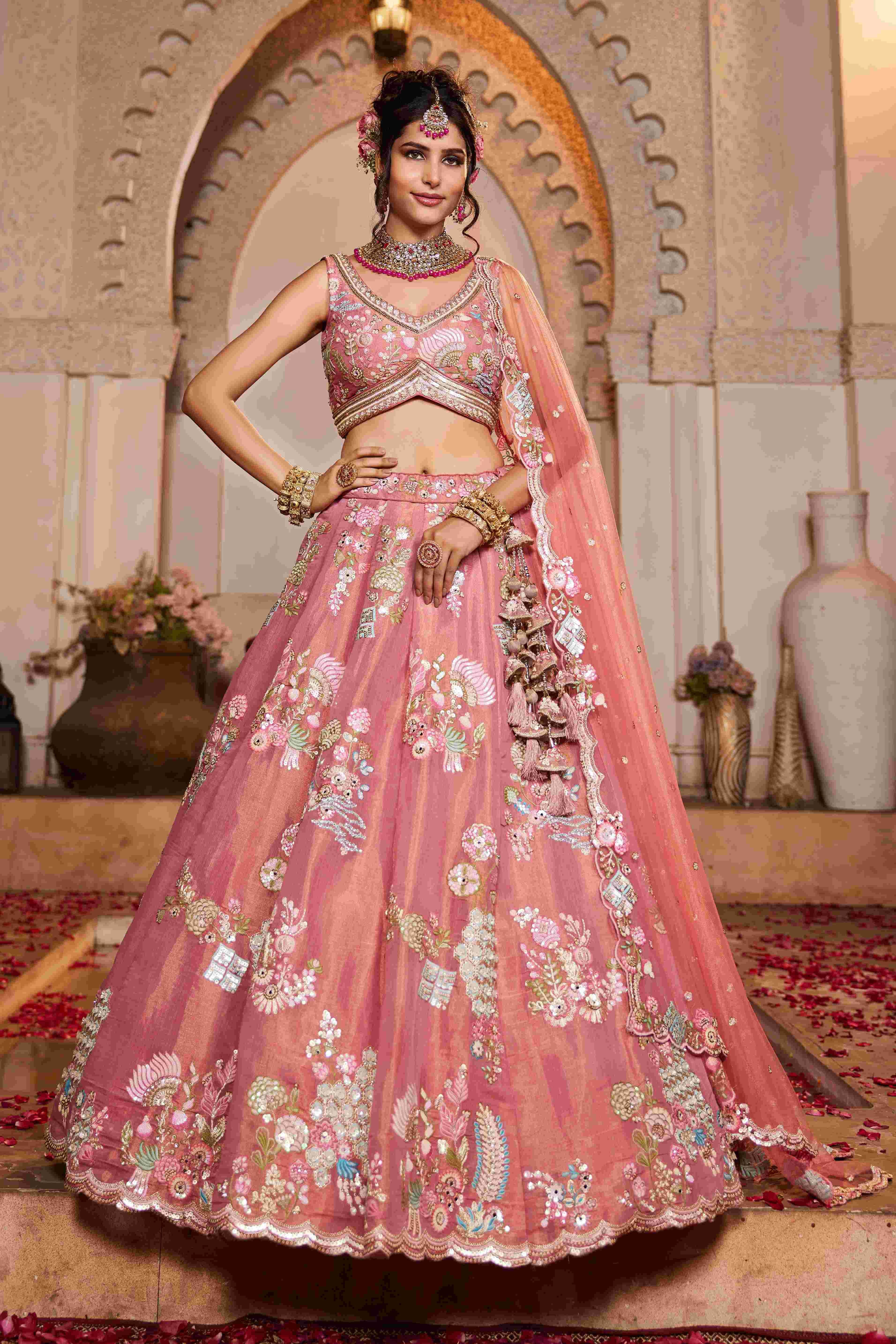 Exquisite Bridal Lehenga Net Lehenga Choli for Brides
