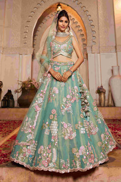 Exquisite Bridal Lehenga Net Lehenga Choli for Brides - MYLUXURY LANE ENTERPRISE