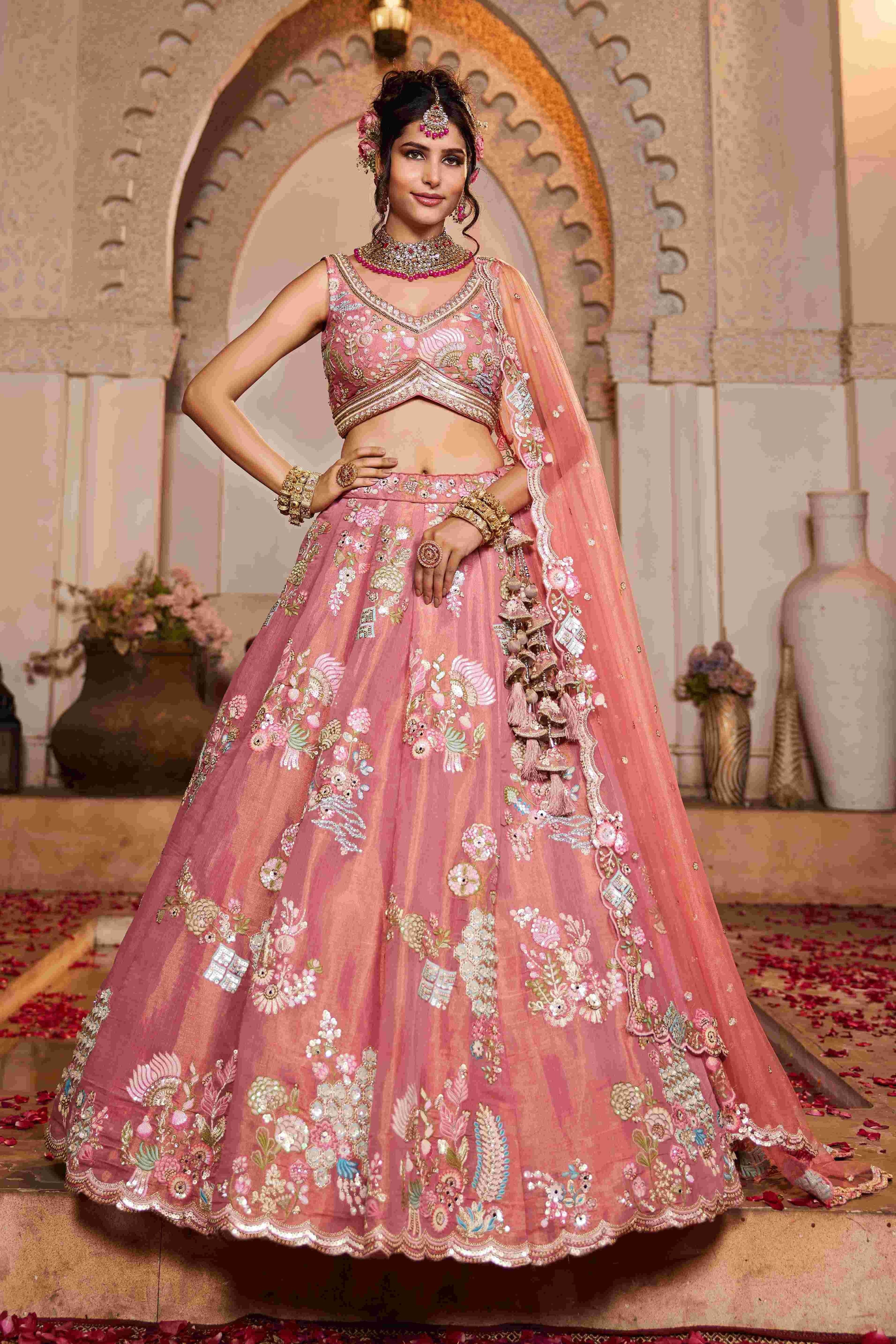 Exquisite Bridal Lehenga Net Lehenga Choli for Brides - MYLUXURY LANE ENTERPRISE
