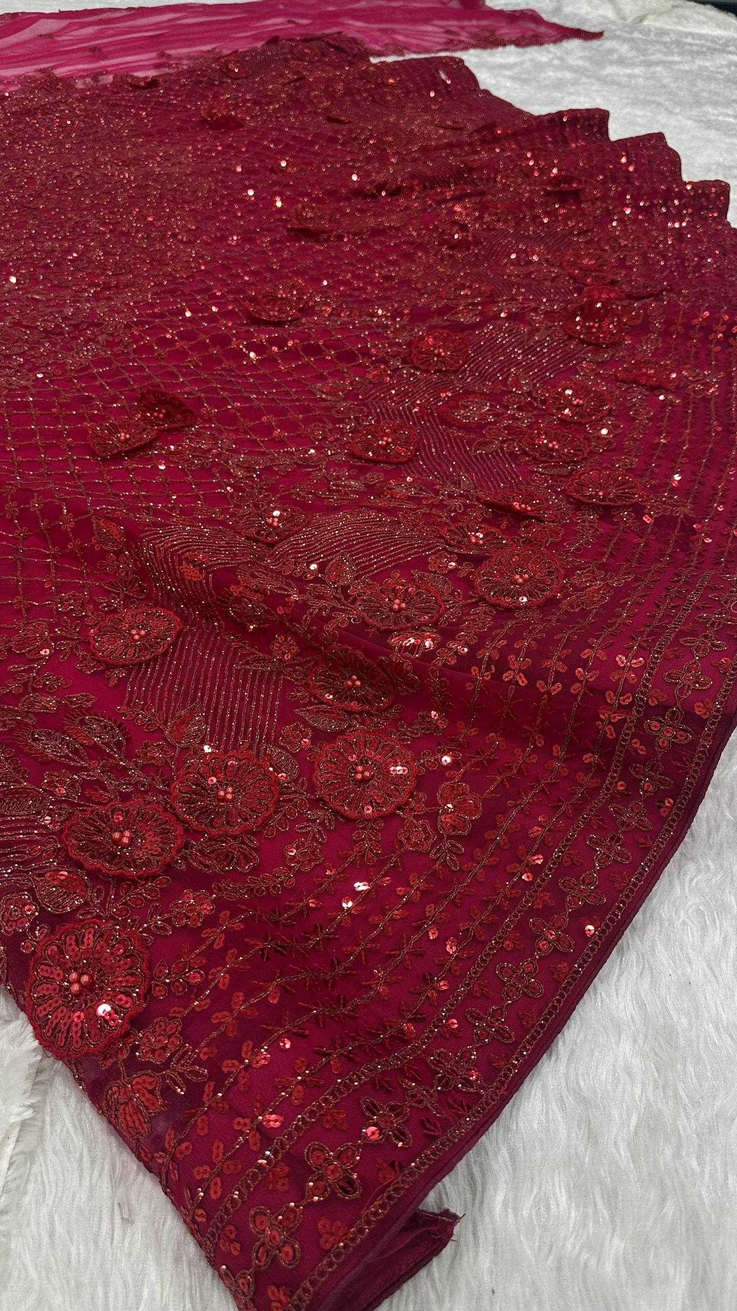 Net Embroidered Sequins Lehenga - MYLUXURY LANE ENTERPRISE