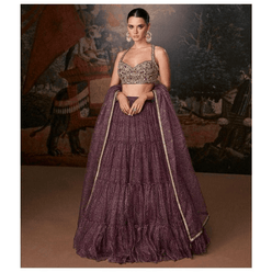 Organic Silk Embroidered Lehenga for Elegant Occasions - MYLUXURY LANE ENTERPRISE