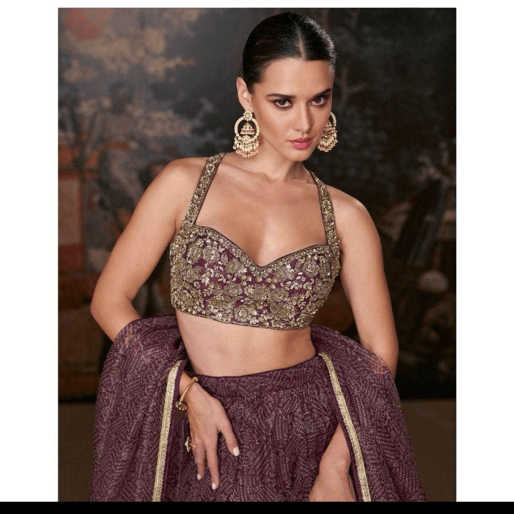 Organic Silk Embroidered Lehenga for Elegant Occasions - MYLUXURY LANE ENTERPRISE