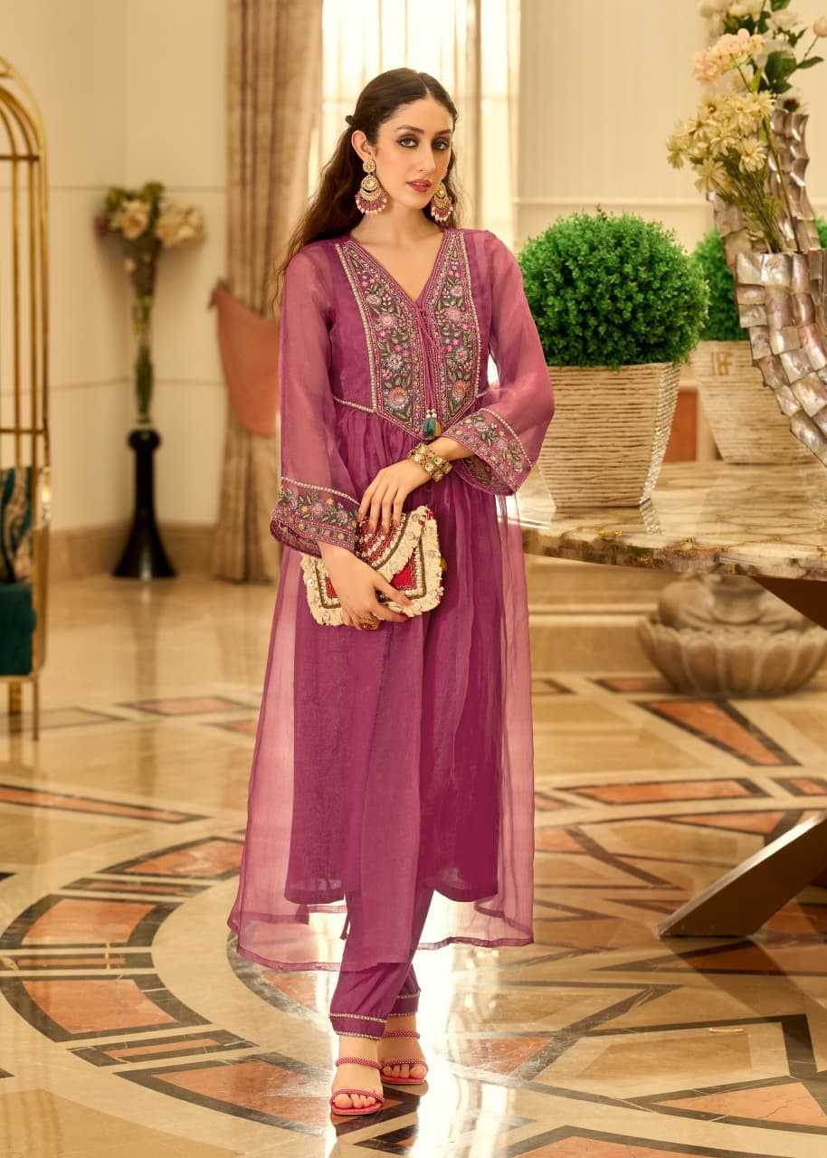 Organza Embroidered Handloom Suit - MYLUXURY LANE ENTERPRISE