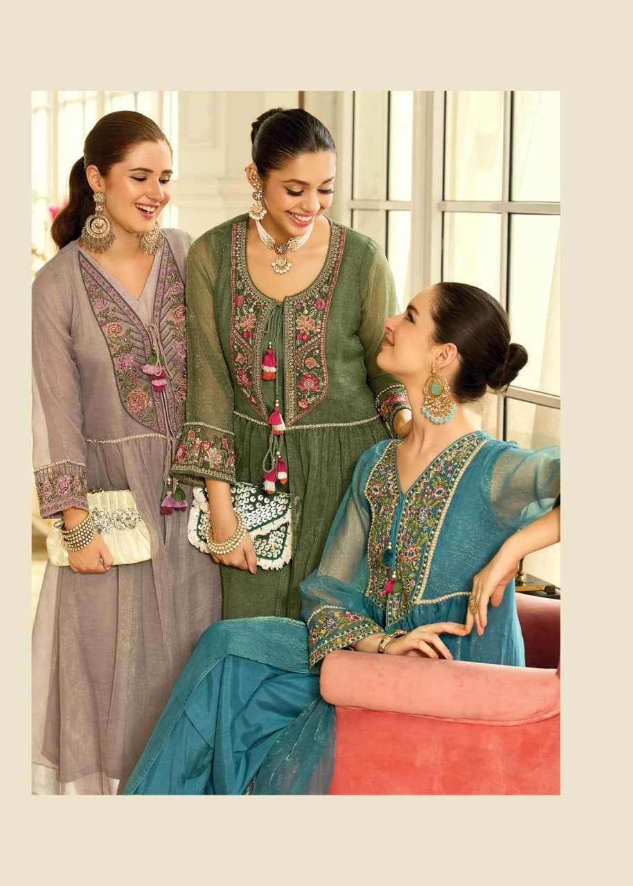 Organza Embroidered Handloom Suit - MYLUXURY LANE ENTERPRISE
