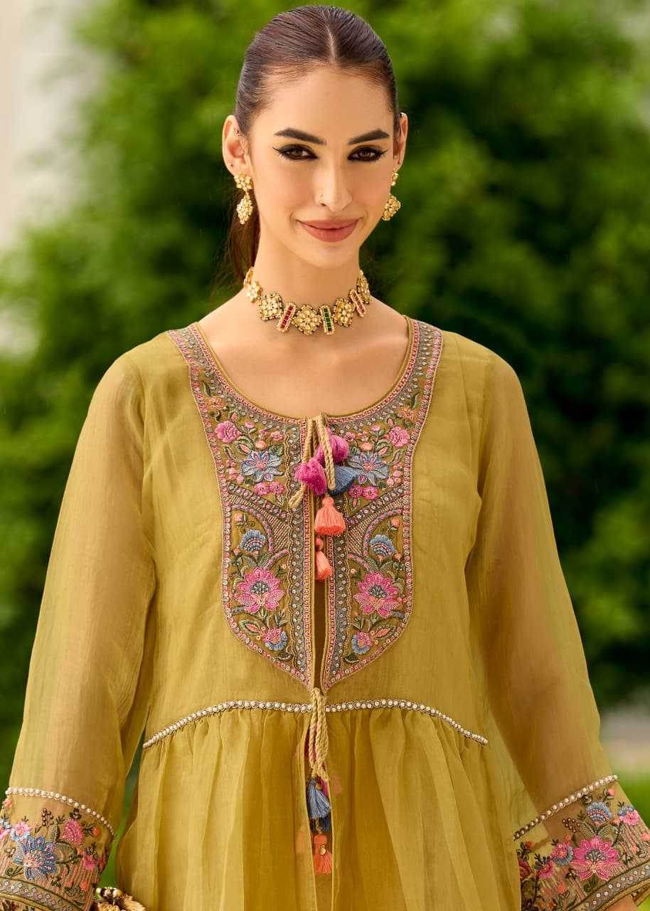Organza Embroidered Handloom Suit - MYLUXURY LANE ENTERPRISE