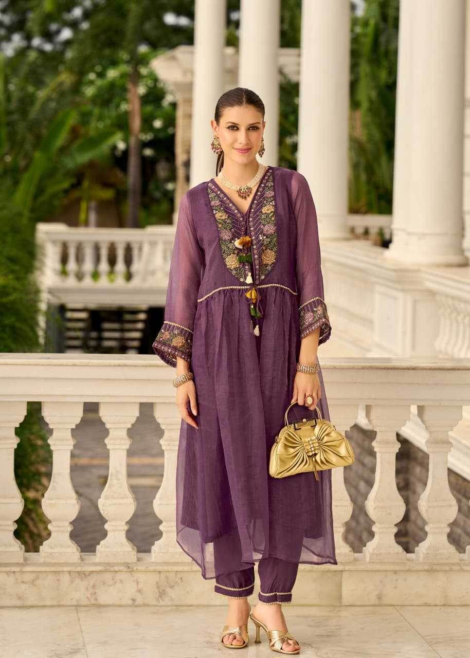 Organza Embroidered Handloom Suit - MYLUXURY LANE ENTERPRISE
