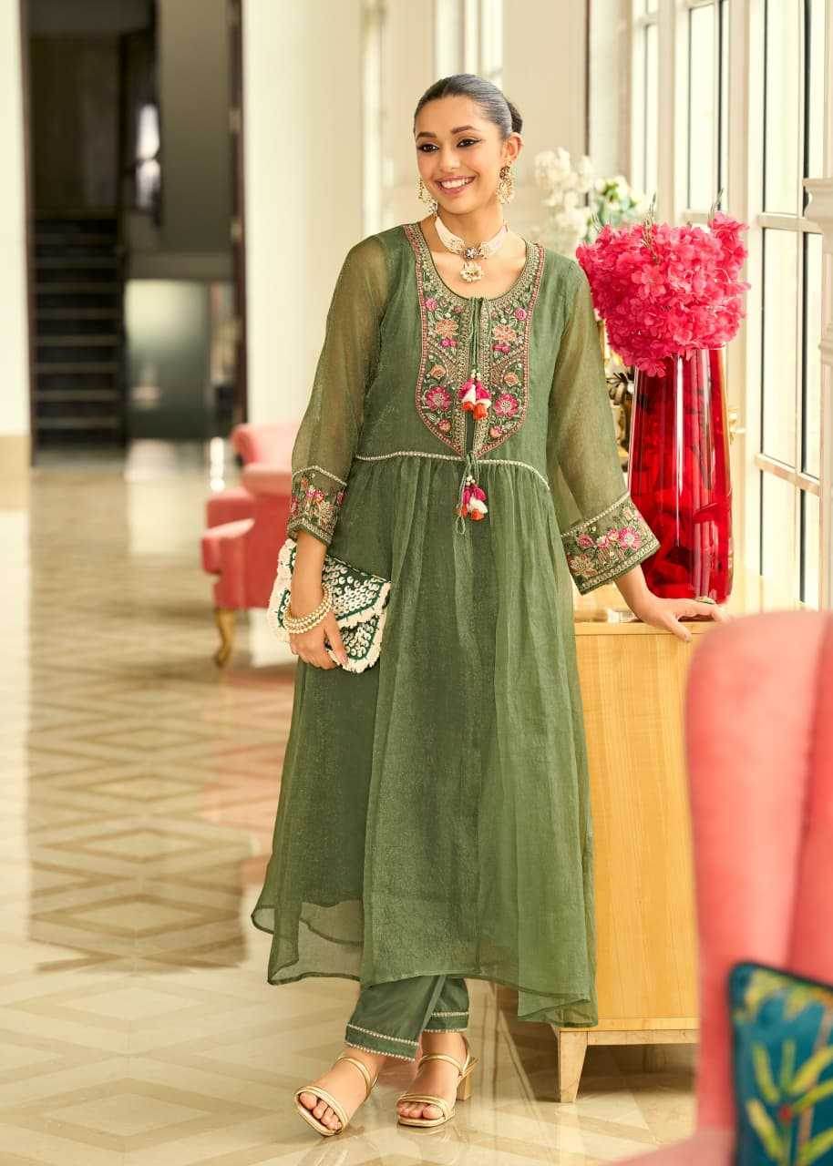 Organza Embroidered Handloom Suit - MYLUXURY LANE ENTERPRISE