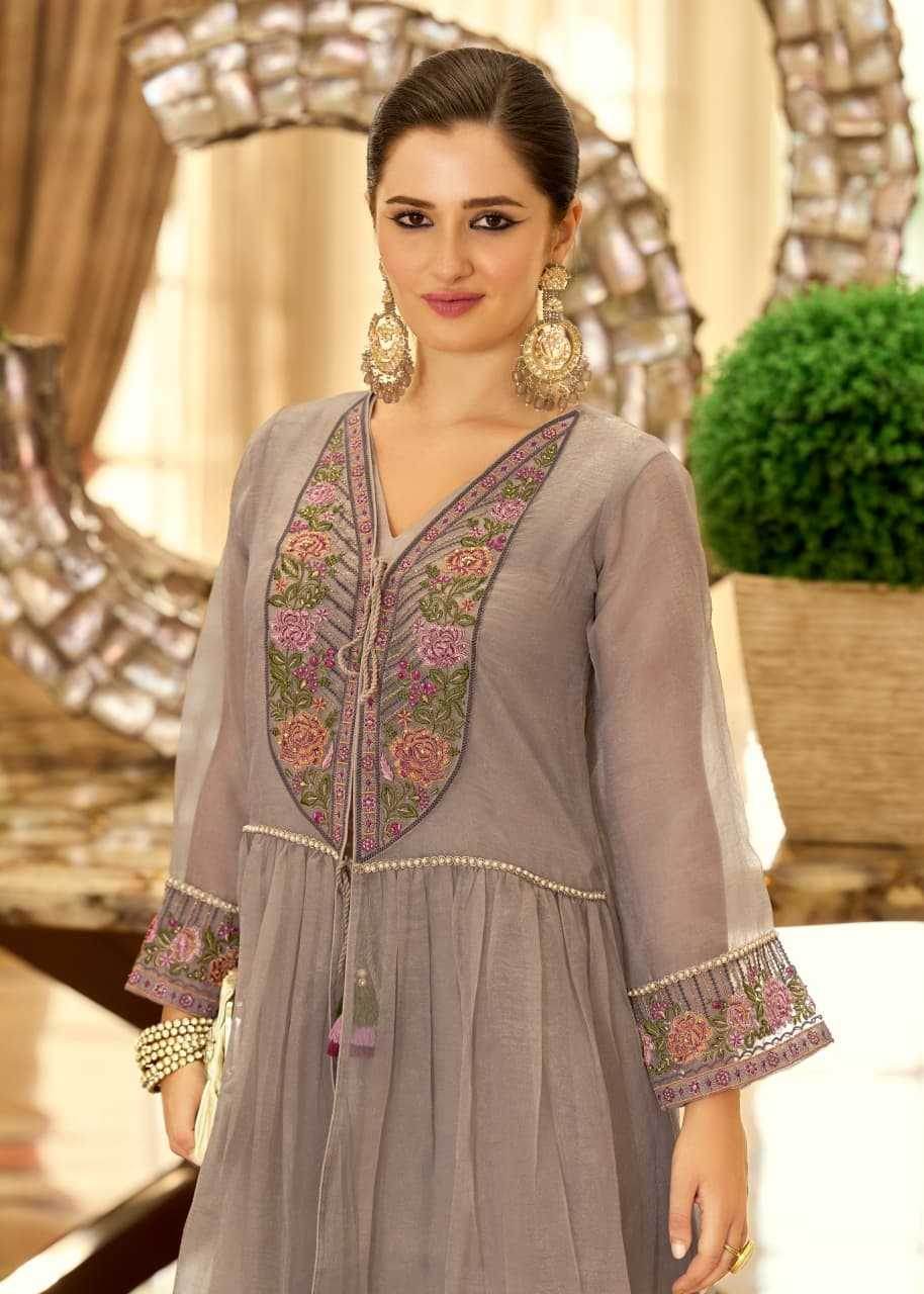 Organza Embroidered Handloom Suit - MYLUXURY LANE ENTERPRISE