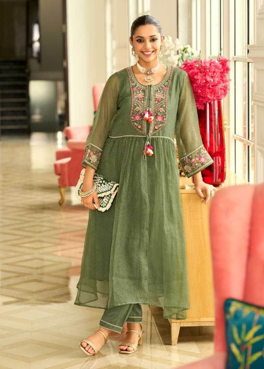 Organza Embroidered Handloom Suit - MYLUXURY LANE ENTERPRISE