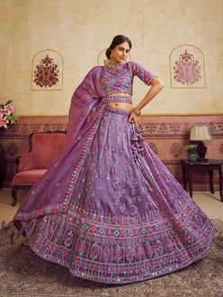 Organza Embroidered Lehenga - MYLUXURY LANE ENTERPRISE