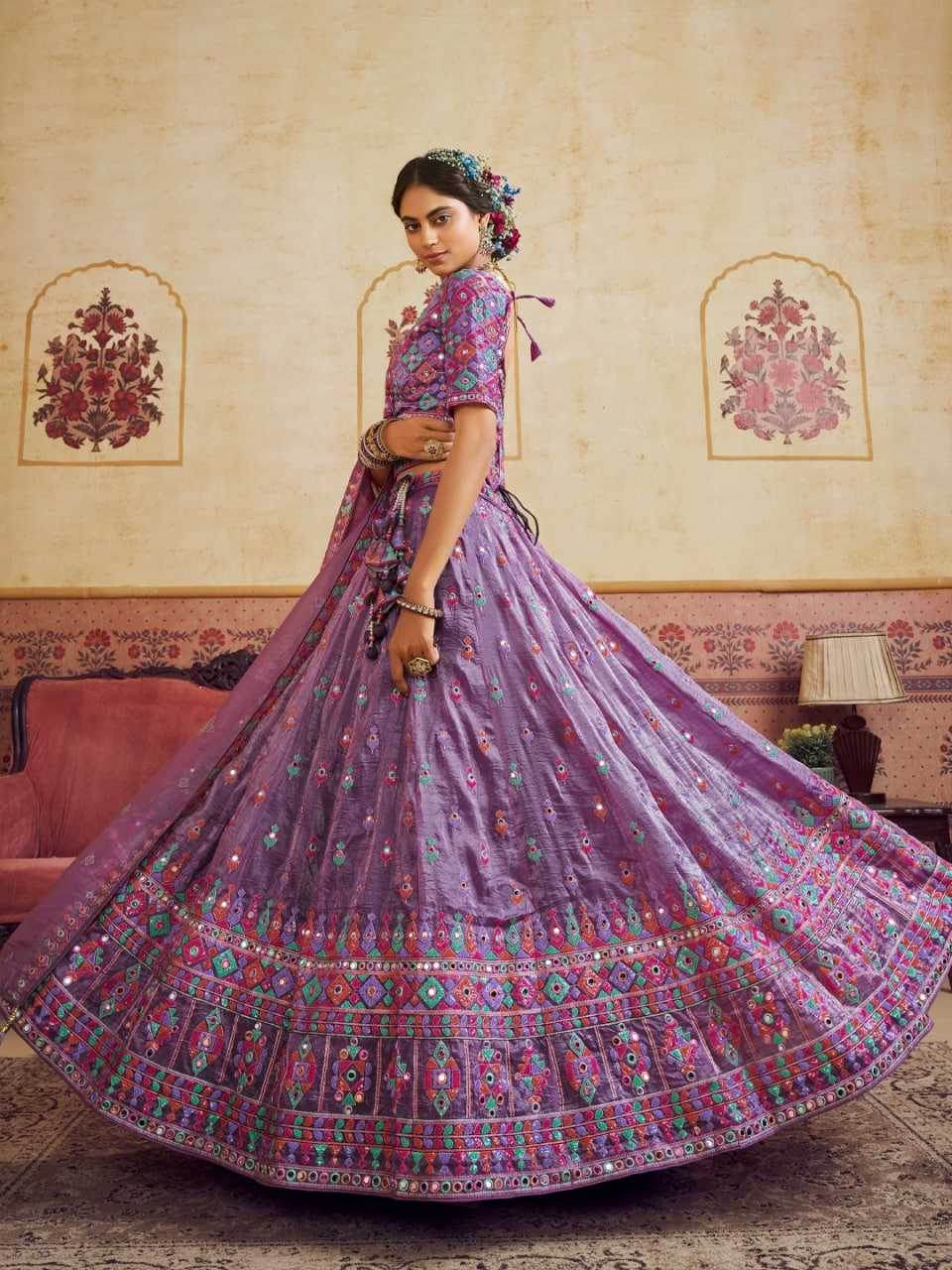 Organza Embroidered Lehenga - MYLUXURY LANE ENTERPRISE