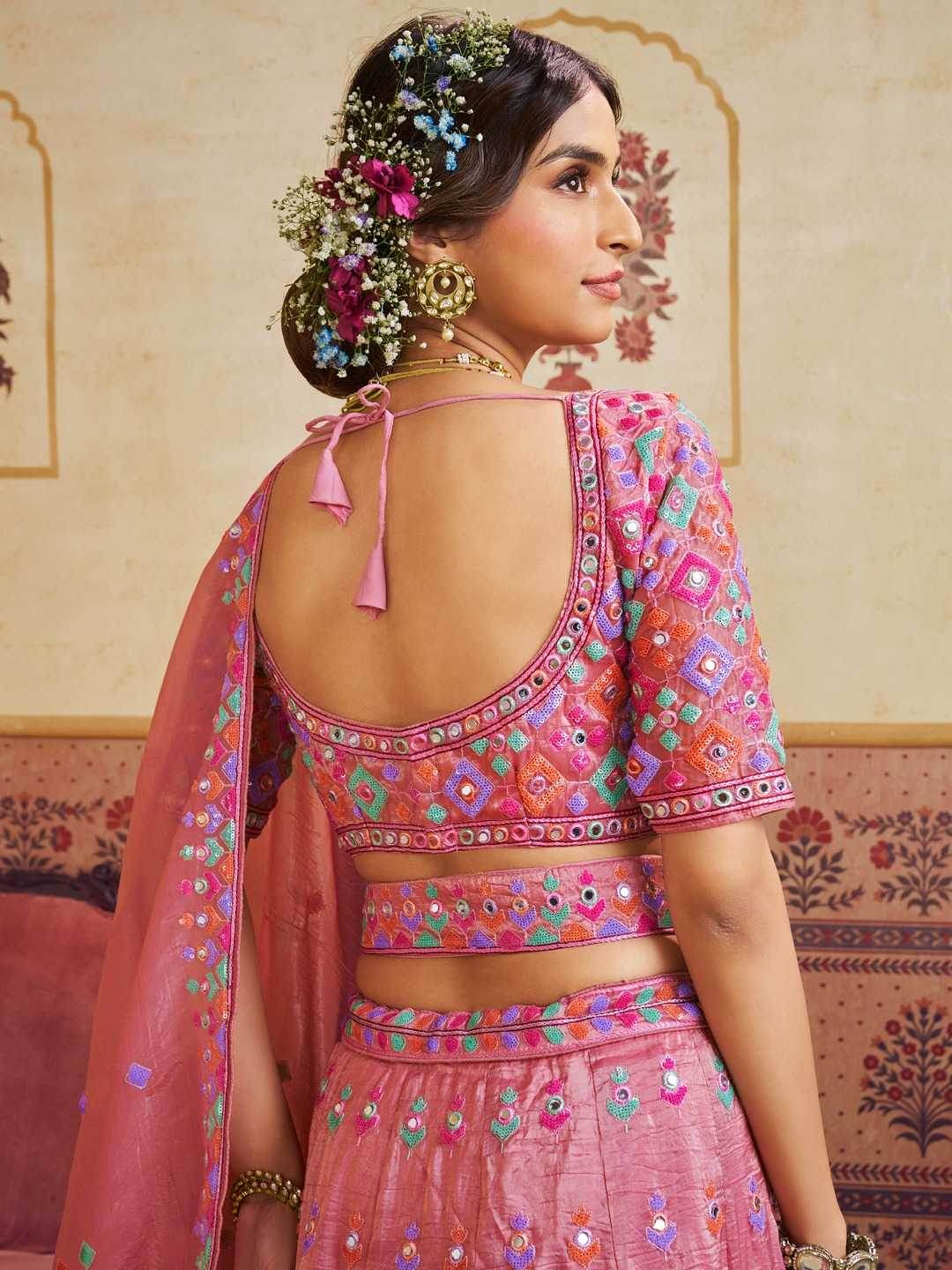 Organza Embroidered Lehenga - MYLUXURY LANE ENTERPRISE