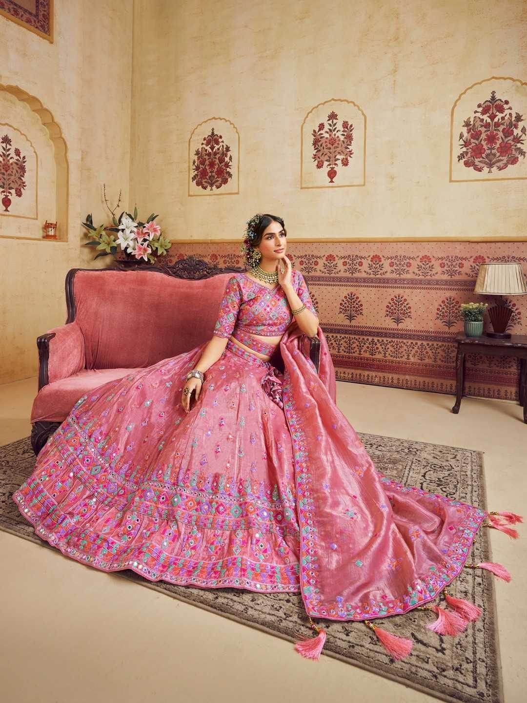 Organza Embroidered Lehenga - MYLUXURY LANE ENTERPRISE