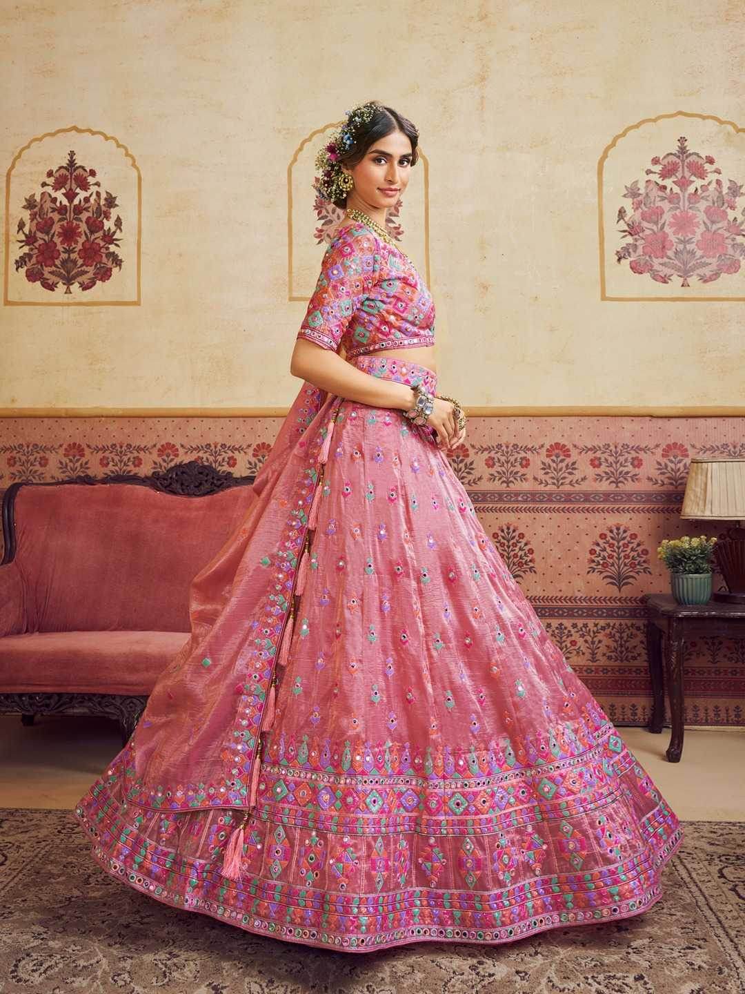 Organza Embroidered Lehenga - MYLUXURY LANE ENTERPRISE