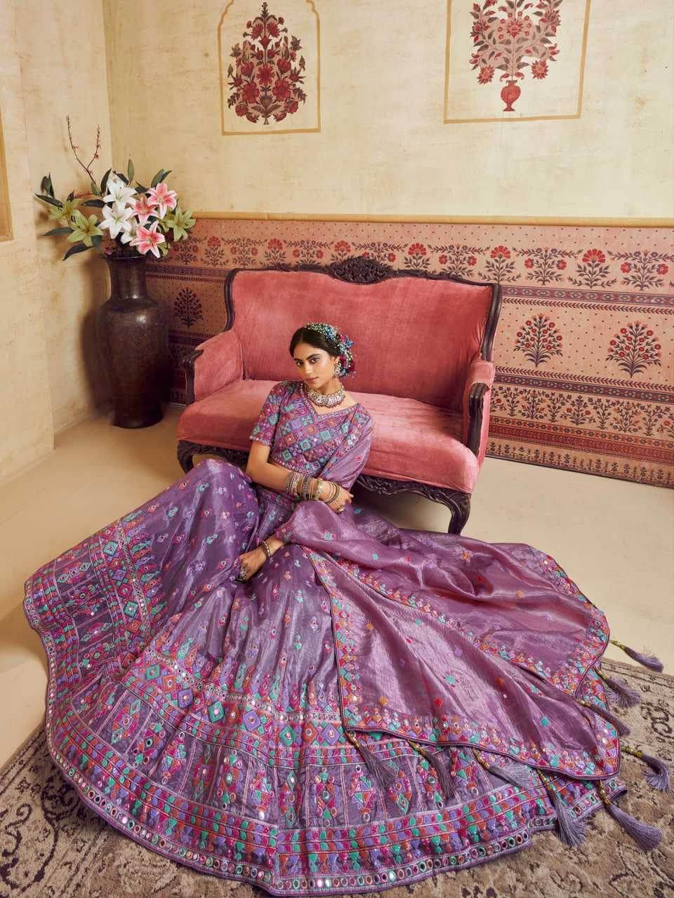 Organza Embroidered Lehenga - MYLUXURY LANE ENTERPRISE