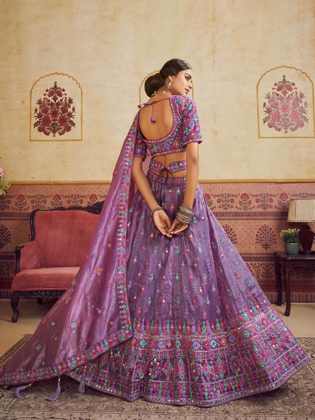 Organza Embroidered Lehenga - MYLUXURY LANE ENTERPRISE