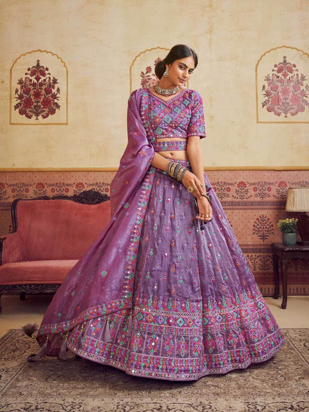 Organza Embroidered Lehenga - MYLUXURY LANE ENTERPRISE