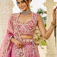 Organza  Embroidered  Lehenga Choli Wedding Outfit