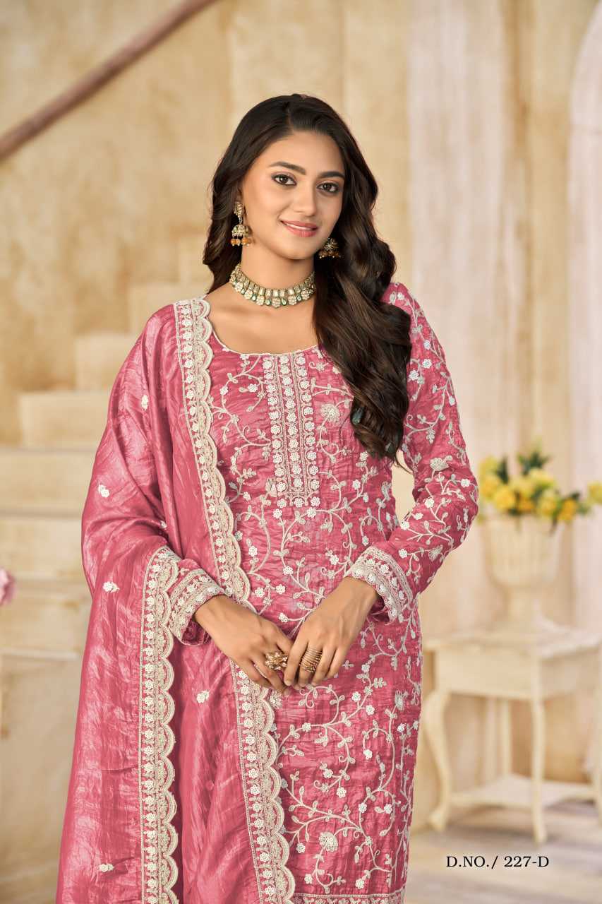 Organza  Embroidery Party wear suit