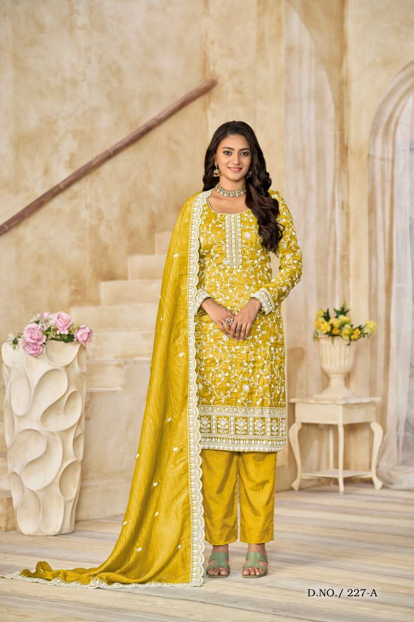 Organza  Embroidery Party wear suit
