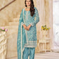 Organza  Embroidery Party wear suit