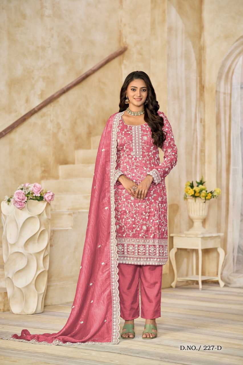 Organza  Embroidery Party wear suit