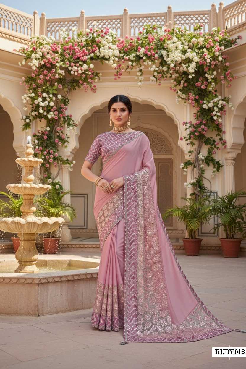 Organza RUBY Embroidered Saree