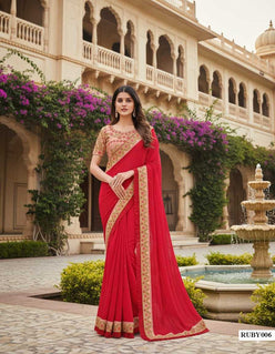Organza RUBY Embroidered Saree