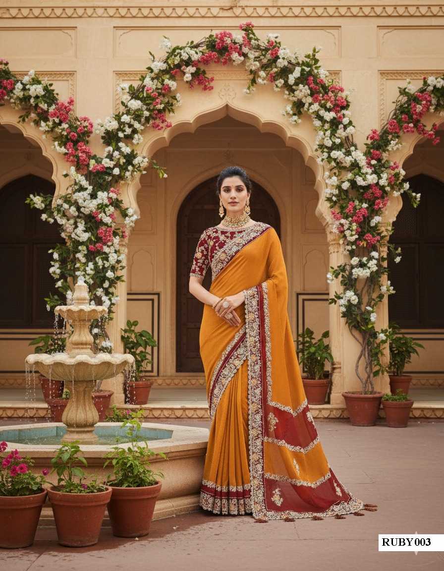 Organza RUBY Embroidered Saree