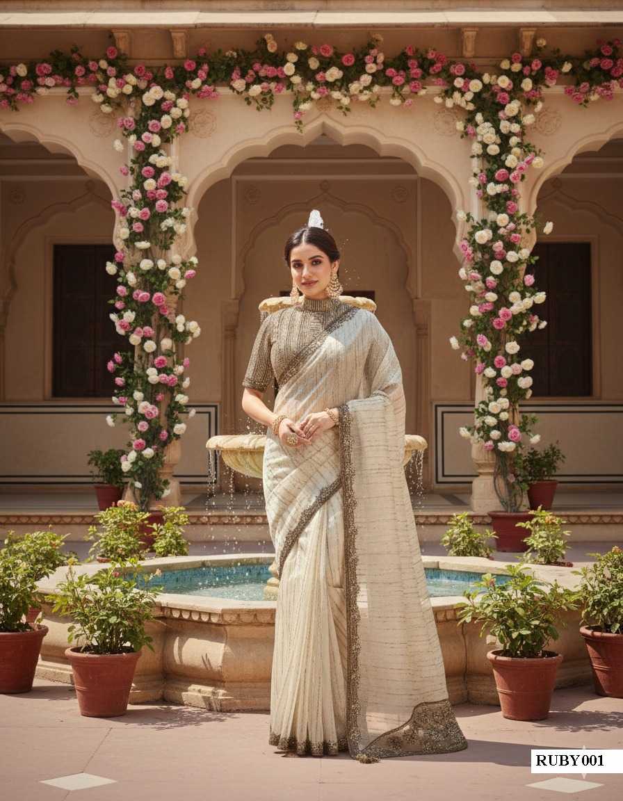 Organza RUBY Embroidered Saree