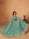 Organza  Embroidered Lehenga With Cancan