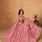 Organza  Embroidered Lehenga With Cancan