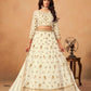 Organza  Embroidered Lehenga With Cancan
