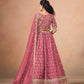 Organza  Embroidered  Sequins Lehenga