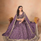 Organza  Embroidered  Sequins Lehenga