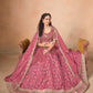 Organza  Embroidered  Sequins Lehenga
