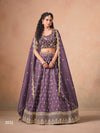 Organza  Embroidered  Sequins Lehenga