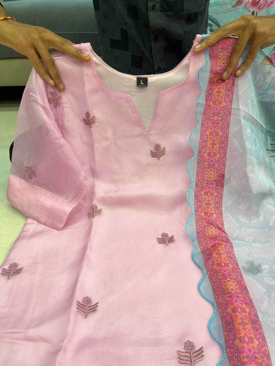 Organza Gulab Kurti and Duppata Suits & - MYLUXURY LANE ENTERPRISE