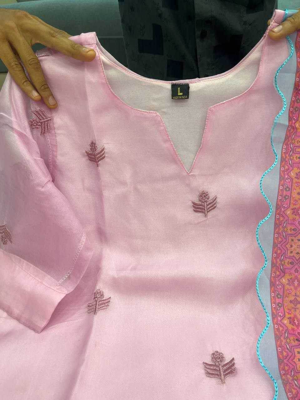 Organza Gulab Kurti and Duppata Suits & - MYLUXURY LANE ENTERPRISE