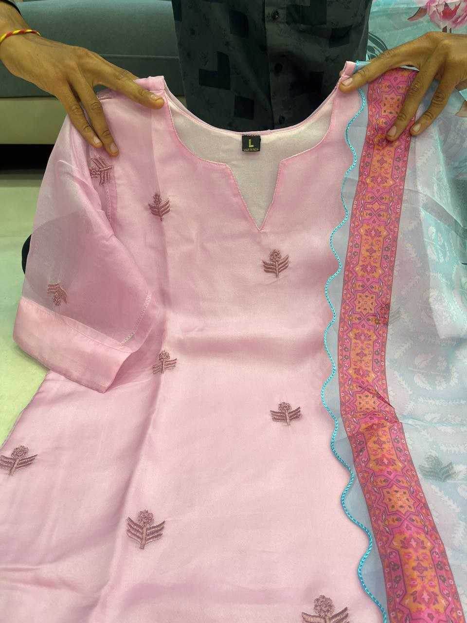 Organza Gulab Kurti and Duppata Suits & - MYLUXURY LANE ENTERPRISE