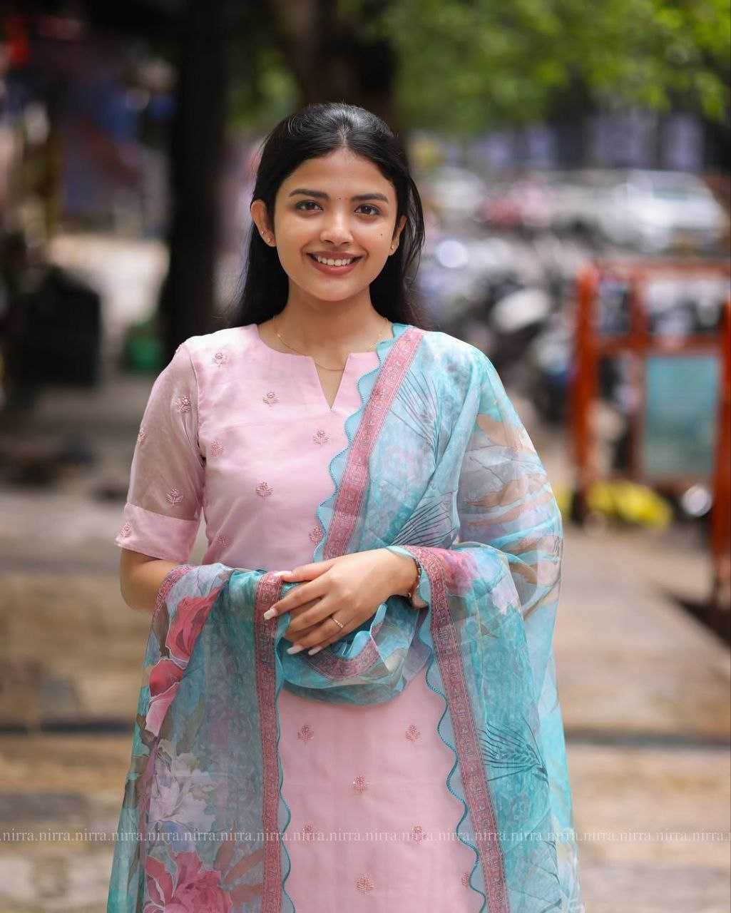 Organza Gulab Kurti and Duppata Suits & - MYLUXURY LANE ENTERPRISE