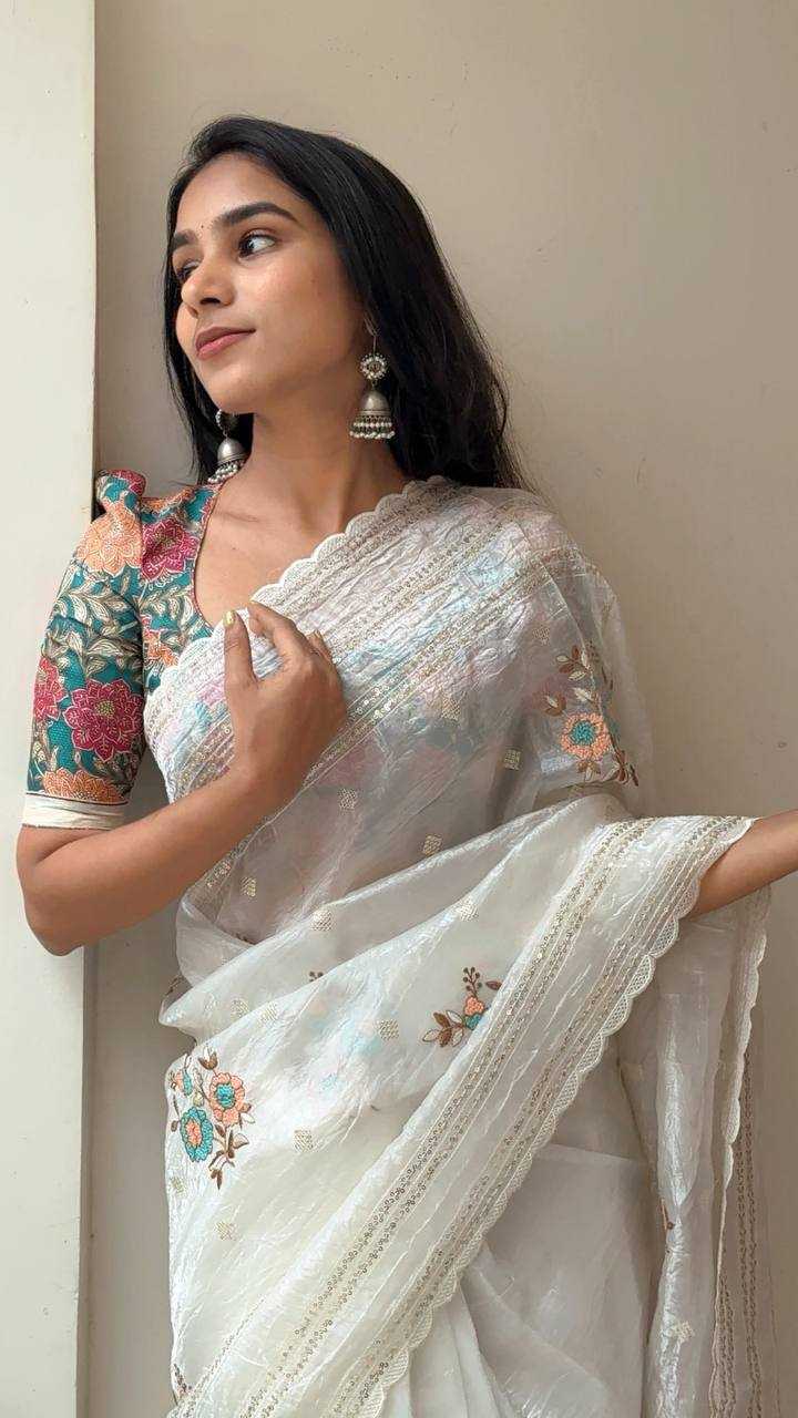 Organza  Sequin Sarees